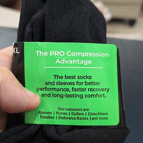 Pro Compression NWT Marathon Compression Knee Socks Bk Size Large/XLarge UNISEX - Picture 9 of 9